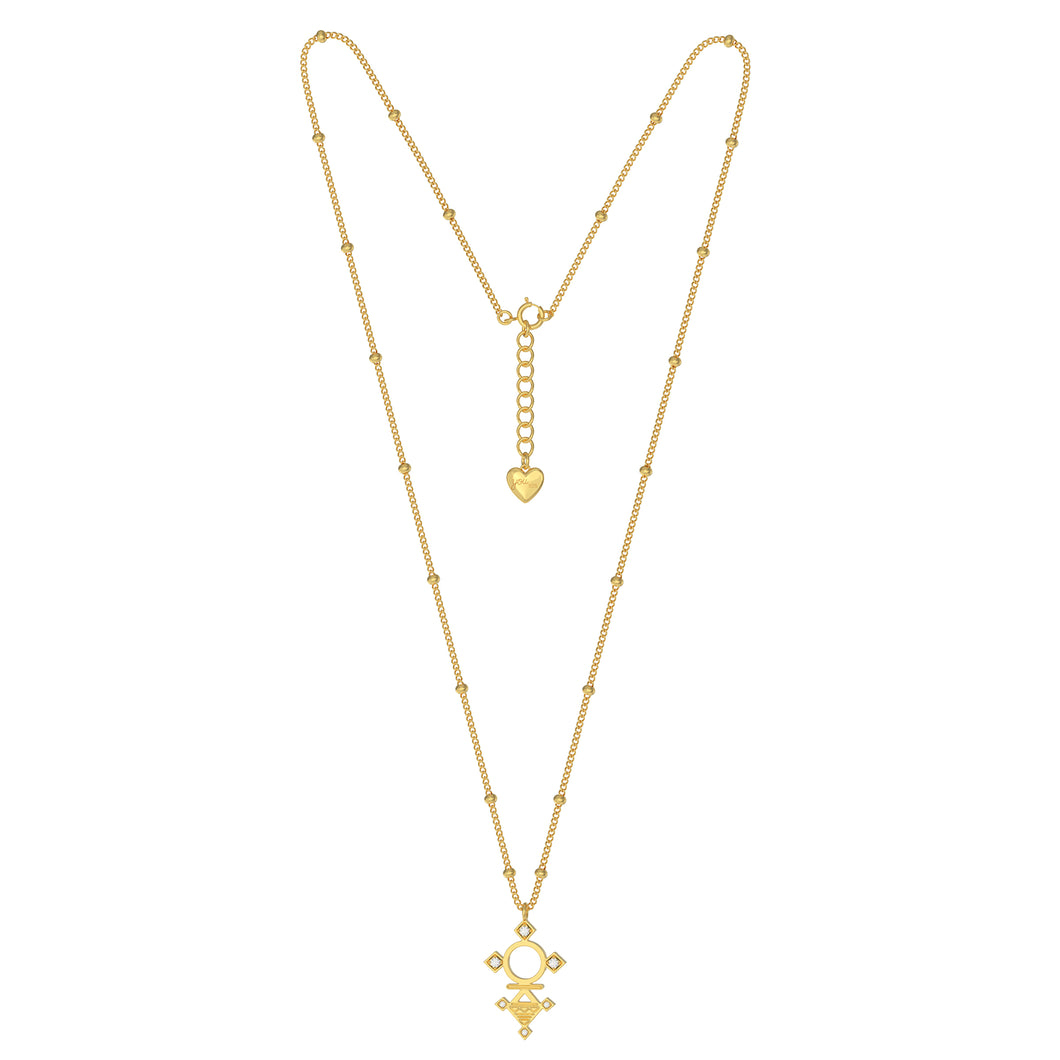 Agadez Cross Beaded Necklace