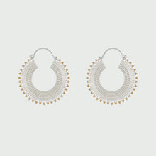 Load and play video in Gallery viewer, Mayan Beading Mixed Hoop Earrings
